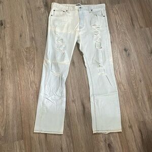 Arizona Flex Slim Jeans Bleached Distressed Ripped Y2K Size 34X30